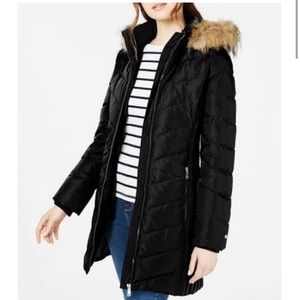 Tommy Hilfiger black puffer coat with hood